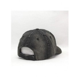Baseball Caps Vintage Washed Cotton Adjustable Dad Hat Baseball Cap - Diamond Denim Black - CX192N2ZL3X $18.76