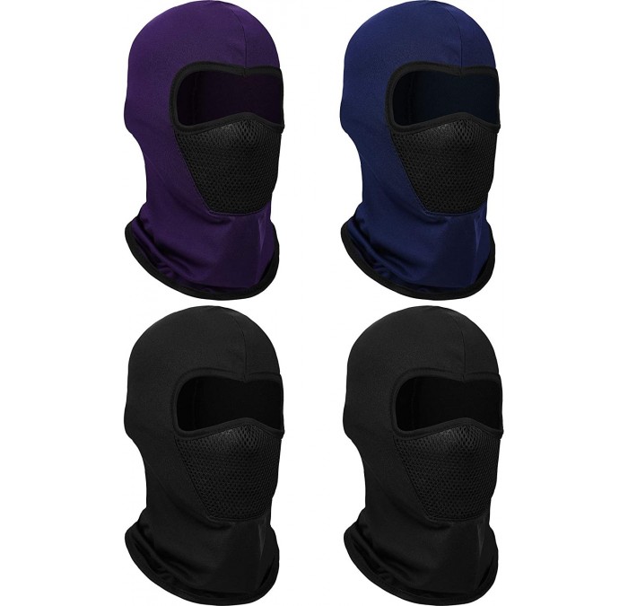 Balaclavas 4 Pieces Summer Balaclava Face Cover Windproof Fishing Cap Breathable Full Face Cover for Outdoor Activities - C01...