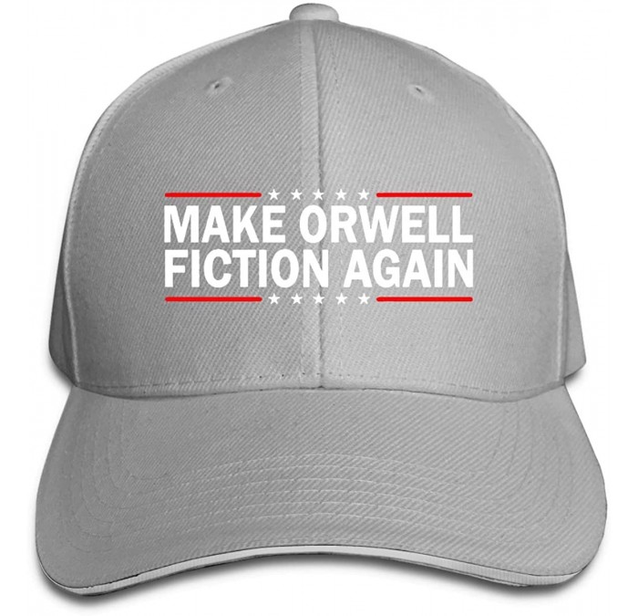 Baseball Caps Make Orwell Fiction Again Trucker Hat Baseball Cap Adjustable Sandwich Hat - Gray35 - CT18YOKROSR $11.54