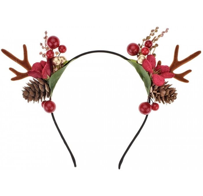 Headbands Christmas Reindeer Antlers Headband Hair Clips Hair Hoop Girl Beauty Headdress - Antlersf - C418YOOW8MX $19.60