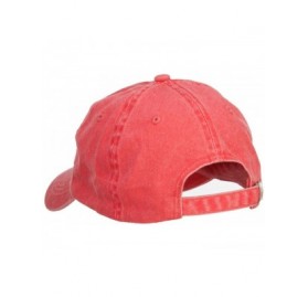 Baseball Caps NASA Insignia Embroidered Washed Cap - Red - CO127A78XBJ $29.54