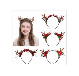 Headbands Christmas Reindeer Antlers Headband Hair Clips Hair Hoop Girl Beauty Headdress - Antlersf - C418YOOW8MX $11.45