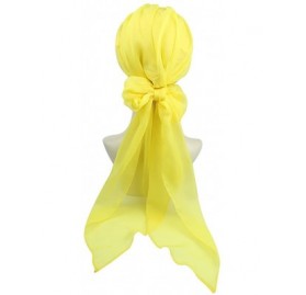 Skullies & Beanies Chemo Headwear Headwrap Scarf Cancer Caps Gifts for Hair Loss Women - Brilliant Yellow - CE18EIOL58N $18.47