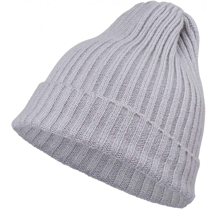Skullies & Beanies Beanie Knit Hat Warm Winter Daily Slouchy Skull Beanies Cap for Women Kids - Light Grey - CV18IE9CM9H $20.21