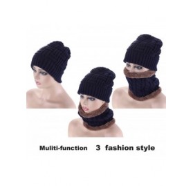 Skullies & Beanies 4 Pieces Ski Warm Set Includes Winter Hat Scarf Warmer Gloves Winter Outdoor Earmuffs for Adults Kids (Set...