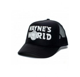Baseball Caps Wayne's World Printed Unisex Adult Truckers Hat Cap Black Solid - CQ18IIKSMZL $9.99