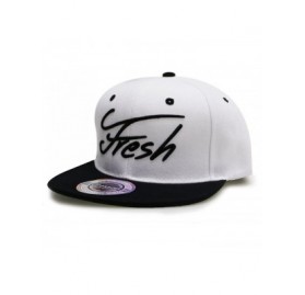 Baseball Caps Fresh Summer Snapback Hats - White/Black - C511YREVULP $12.57