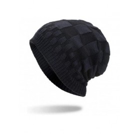 Skullies & Beanies Warm Oversized Chunky Soft Oversized Cable Knit Slouchy Beanie Winter Warm Knit Hat Skull Cap - Navy 8 - C...