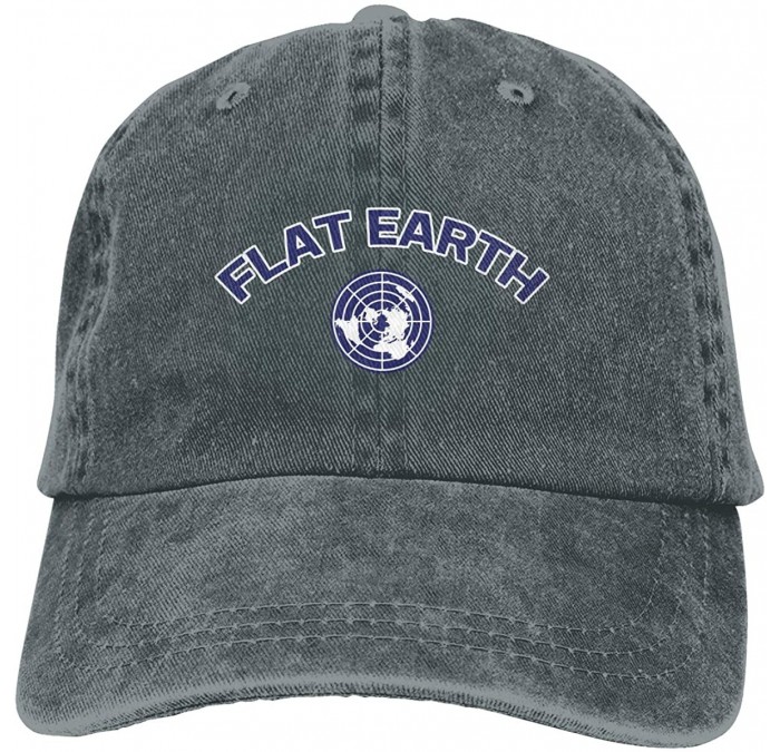 Skullies & Beanies Unisex Flat Earth Society Vintage Washed Dad Hat Funny Adjustable Baseball Cap - Deep Heather - C218HWK6QY...