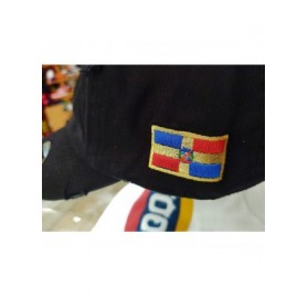 Baseball Caps Adjustable Vintage Cap Dominican Republic RD and Shield - Black/Gold - CS17YZW9644 $21.58