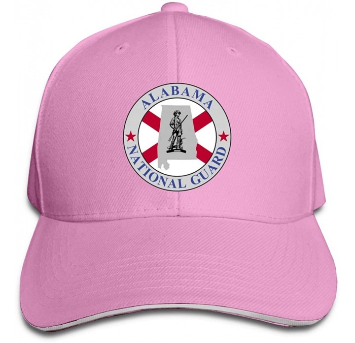 Baseball Caps Alabama National Guard Adjustable Hat Baseball Cap Sandwich Cap - Pink - CH18TWAT33H $18.97