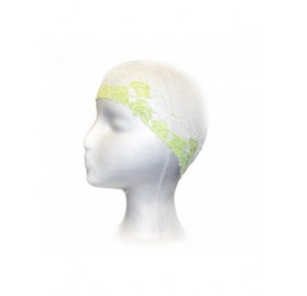 Headbands Women's Lace Under Hijab Headband White with Light Green - White and Light Green - CY123ECVY25 $11.85