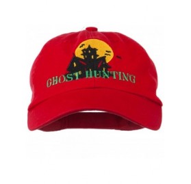 Baseball Caps Halloween Ghost Hunting Embroidered Pet Spun Cap - Red - CY11ONZB9I7 $28.90