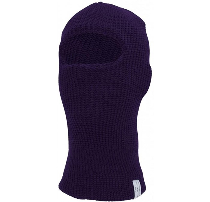Skullies & Beanies 1-Hole Winter Ski Mask - Purple - CK11Y94IDW7 $21.71