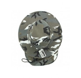 Sun Hats Wide Brim Bora Booney Outdoor Safari Summer Hat w/Neck Flap & Sun Protection - City Camo Solid - CZ182A043U5 $13.18