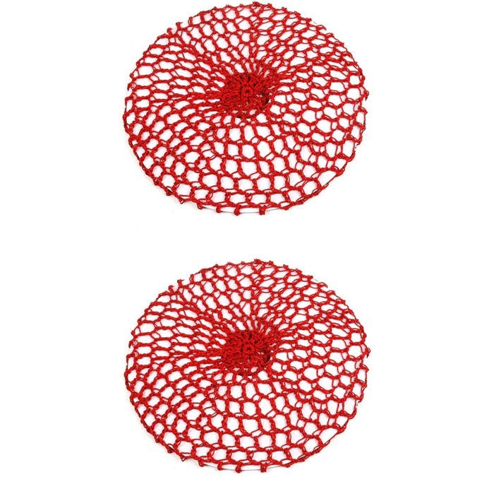 Berets Hand Made Dreads Slouchy Hat Crochet Snood Women Beret Hat 100HB - 2 Pcs Red & Red - CJ12606LU1R $37.48