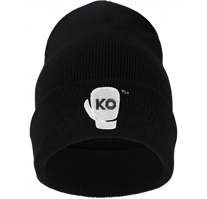 Skullies & Beanies Beanie- Men and Women Skull Knit Hat Cap - Ko Black - CF18YG9YIWZ $42.20