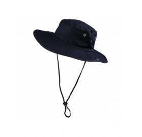 Sun Hats Bucket Hat Wide Brim Boonie Outdoor Sun Hats - Black - C4184WY9Q9R $8.84