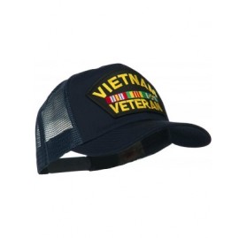 Baseball Caps Vietnam Veteran Military Patched Mesh Back Cap - Navy - C211ND5JQQF $16.70