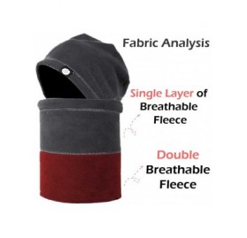 Balaclavas Fleece Balaclava Ski Face Mask Windproof Winter Hat Neck Warmer Snowboard Cycling Hat - Gray - C8186S97TLQ $8.73