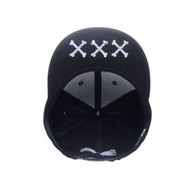 Baseball Caps Skull Skeleton Baseball Cap- Men Solid Flat Bill Adjustable Snapback Hats Unisex - Cute - C31832CKGLZ $15.60