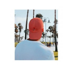 Baseball Caps Mens Embroidered Adjustable Dad Hat - Rose Embroidered (Coral) - CQ199OKGX3R $19.49