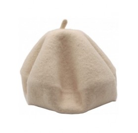 Berets Wool Beret Hat-Solid Color French Style Winter Warm Cap for Women Girls Lady - Beige - CR18C88T72C $10.21