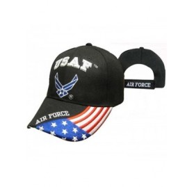 Skullies & Beanies U.S. Air Force Wings Patriotic USA Flag Black Embroidered Cap Hat Licensed 603GB - CU189RUT5DD $7.82