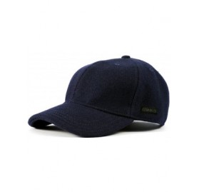 Baseball Caps Vintage Style Wool Baseball Cap - Navy - C017YHRO6E5 $29.17