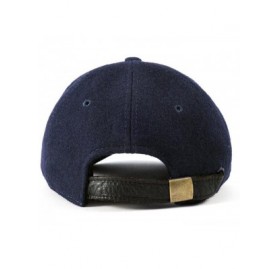 Baseball Caps Vintage Style Wool Baseball Cap - Navy - C017YHRO6E5 $29.17