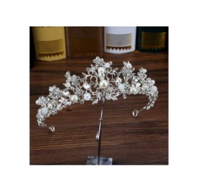 Headbands Vintage Jewelry Crystal Headband Wedding - large crown - C818WK52Z49 $74.00