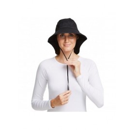Sun Hats UPF 50+ Protective Adventure Sun Hat - Universal Fit - Black - C918E9HRAT5 $76.97