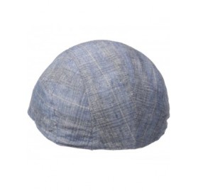 Newsboy Caps Men's 100% Cotton Plaid New Shape Driver Hat - Blue - CV17YQSD5A5 $31.09