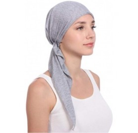 Skullies & Beanies 3Pack Women's Beanie Chemo Hat Cap Pre-Tied Cancer Headscarf - Gray Khaki Wine Red - CS196XNN5KI $15.22