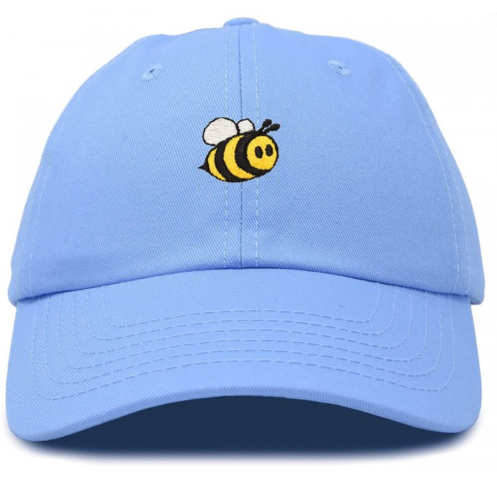 Baseball Caps Bumble Bee Baseball Cap Dad Hat Embroidered Womens Girls - Light Blue - CW18W5CEZ9G $22.14