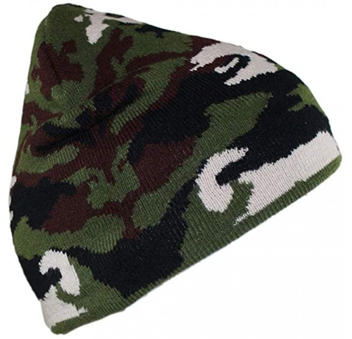 Skullies & Beanies Beanie Men Women - Unisex Cuffed Skull Knit Winter Hat Cap - Camouflage - CO18L4D3TY0 $10.17