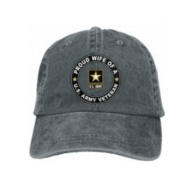 Baseball Caps U.S. Army Veteran Proud Wife Adjustable Baseball Caps Denim Hats Cowboy Sport Outdoor - Deep Heather - CC18QN36...