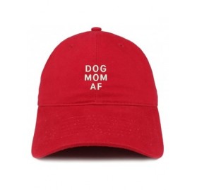 Baseball Caps Dog Mom AF Embroidered Soft Cotton Dad Hat - Red - CH18EYTR4UH $18.34