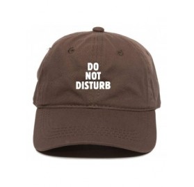 Baseball Caps Do Not Disturb Baseball Cap Embroidered Cotton Adjustable Dad Hat - Brown - CD18YZGNCHC $16.22