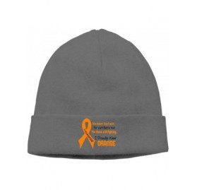 Skullies & Beanies Daily Knit Cap for Men Women- Leukemia Awareness Stocking Cap - Deepheather - CG18K690NDY $14.01
