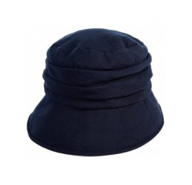 Bucket Hats Packable Sun Bucket Hats for Women with String Beach SPF Protection Bonnie Gardening 55-59cm - Navy_69027 - CD18O...
