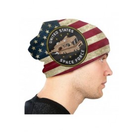 Skullies & Beanies United States Space Force Beanie Hat Skull Cap - Black - CT18ZHTWSKD $19.46