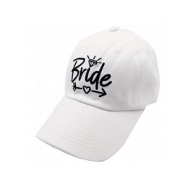 Baseball Caps Women's Bride Hat Embroidered Distressed Tribe Baseball Cap for Wedding Party - Bride - White - C418WKMM895 $14.04