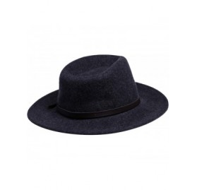 Fedoras Bellamora One Fresh Hat Wool Felt Crushable Outback Fedora Water Repellent Indy Jones Style Hat - Mix Blue - CP18QI3Z...