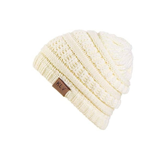 Newsboy Caps Unisex Classic Knit Beanie Women Men Winter Leopard Hat Adult Soft & Cozy Cute Beanies Cap - White B - CP192R689...