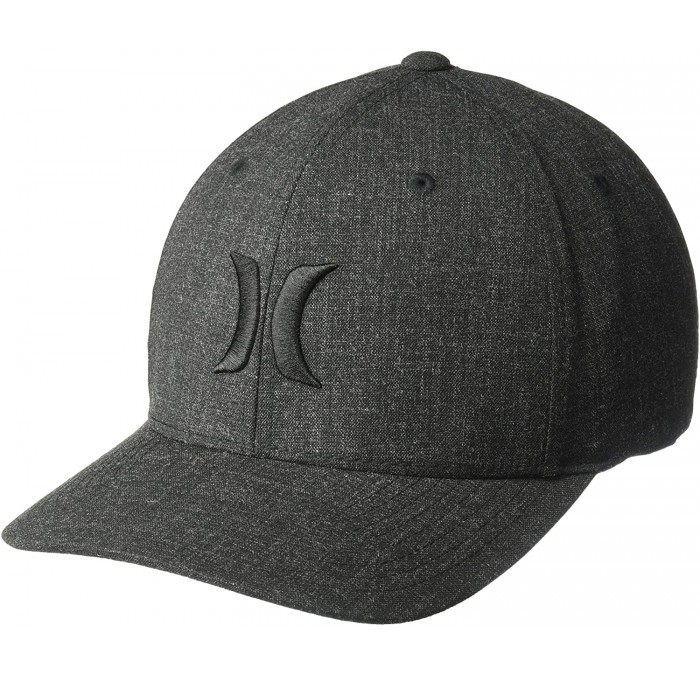 Baseball Caps Men's Black Textures Baseball Cap - Black (Blend) - CI185UI2E03 $35.76