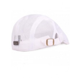 Newsboy Caps Bigface Up Men's Summer Breathable Mesh Hat Cabbie hat Hunting Hat Gatsby Newsboy Ivy Cap - White - CU18ROQC2O7 ...
