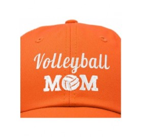 Baseball Caps Volleyball Mom Premium Cotton Cap Womens Hats for Mom - Orange - C918IWLRHCD $16.38