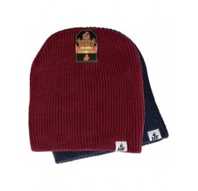 Skullies & Beanies Winter Beanies - Warm Knit Men's and Women's Snow Hats/Caps - Unisex Pack/Set of 2 - Burgandy & Navy (Cap)...