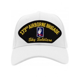 Baseball Caps 173rd Airborne Brigade Hat - Sky Soldiers/Ballcap Adjustable One Size Fits Most - White - CL18QXOI47D $19.45